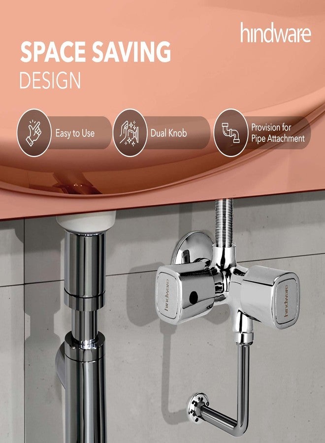 Hindware F740006CP Dove 2 Way Angle Valve, Stop Cock, Brass with Chrome Finish - Image 2